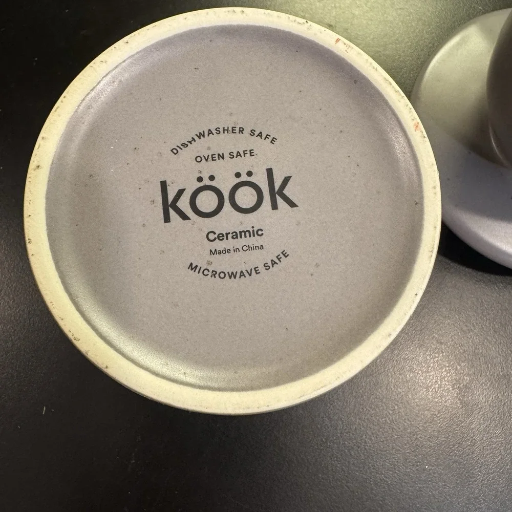 Kook Butter Keeper, French Ceramic Crock with Lid Speckled Gray for Soft Butter